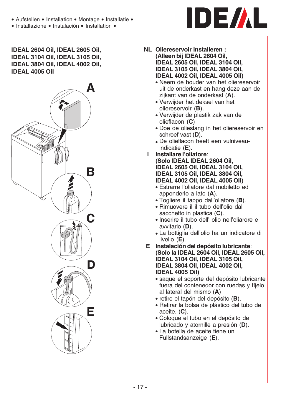 MBM Corporation IDEAL 4005 User Manual | Page 17 / 56