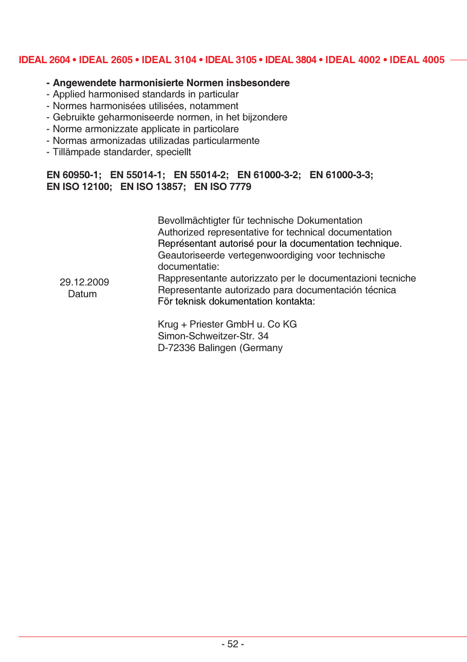 MBM Corporation IDEAL 4005 User Manual | Page 52 / 56