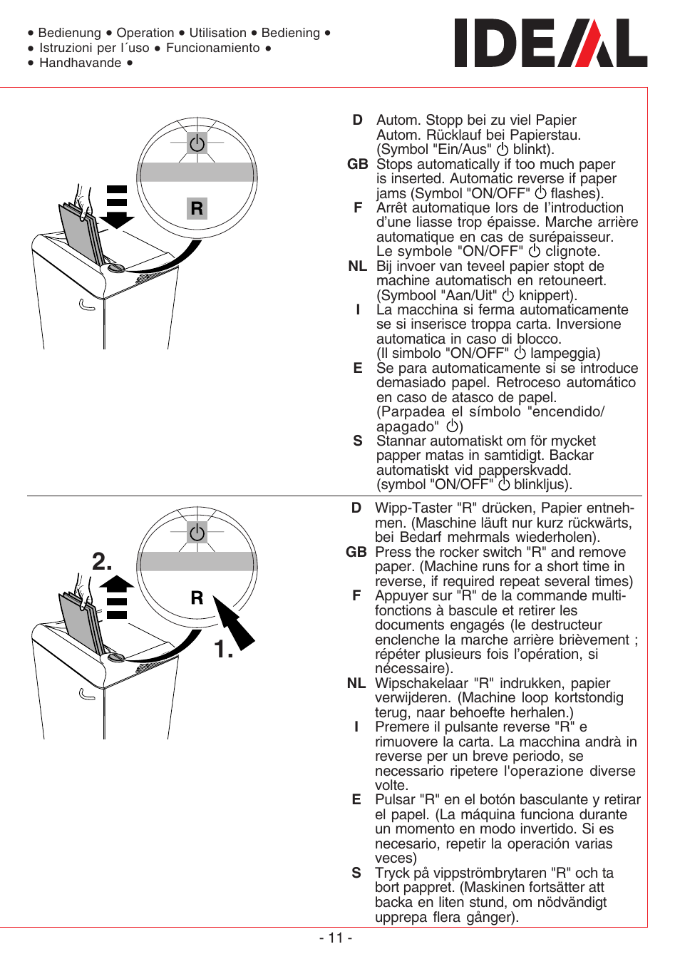 MBM Corporation IDEAL 2501 User Manual | Page 11 / 24