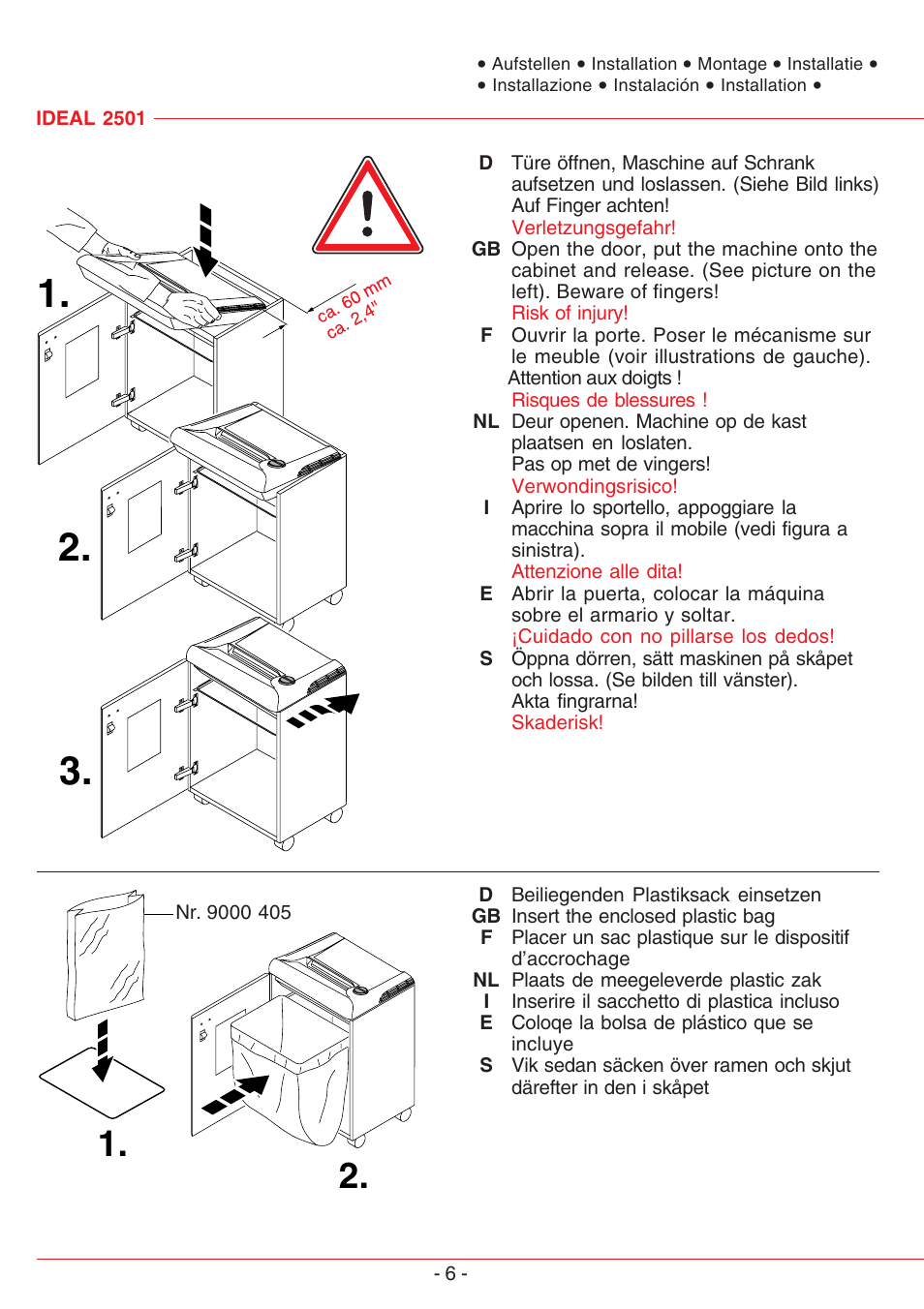 MBM Corporation IDEAL 2501 User Manual | Page 6 / 24