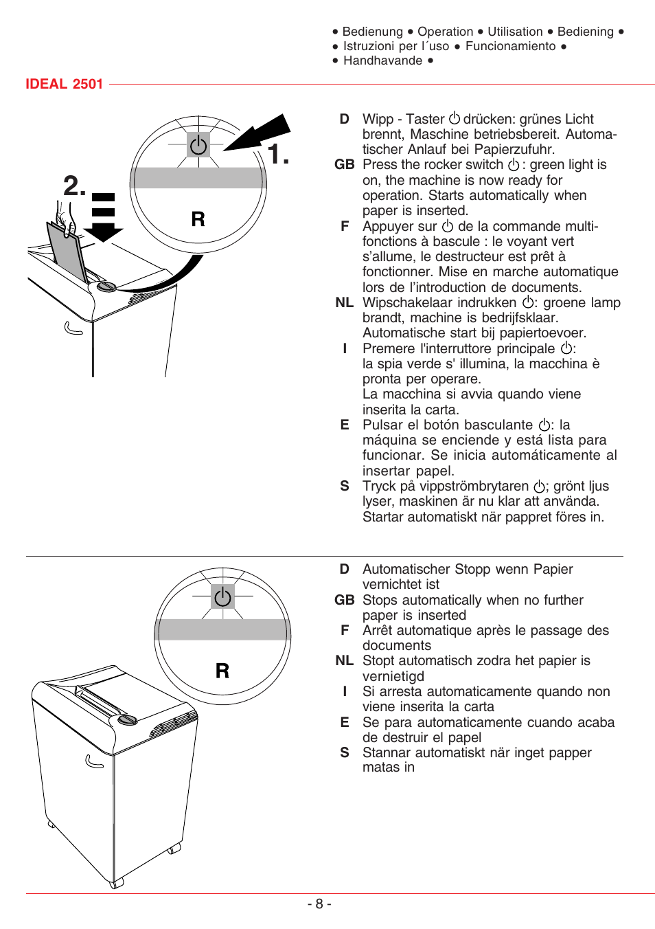 MBM Corporation IDEAL 2501 User Manual | Page 8 / 24