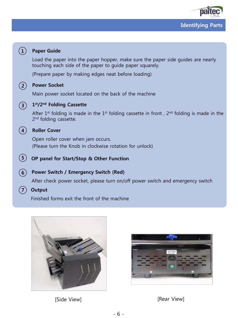 Slide number 6 | MBM Corporation ES 5500 User Manual | Page 6 / 20