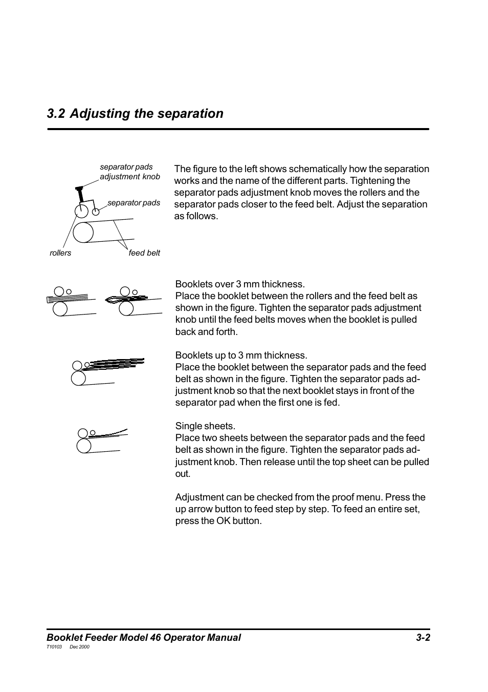 2 adjusting the separation | MBM Corporation 46 User Manual | Page 11 / 17