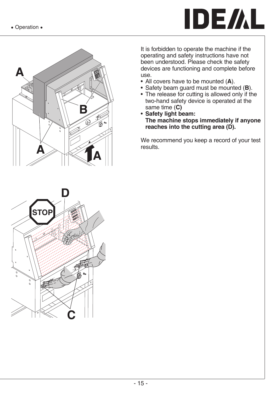 Stop | MBM Corporation TRIUMPH 6660 User Manual | Page 15 / 48