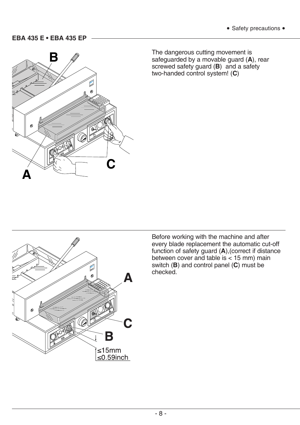 Ac b | MBM Corporation EBA 435 E User Manual | Page 8 / 48
