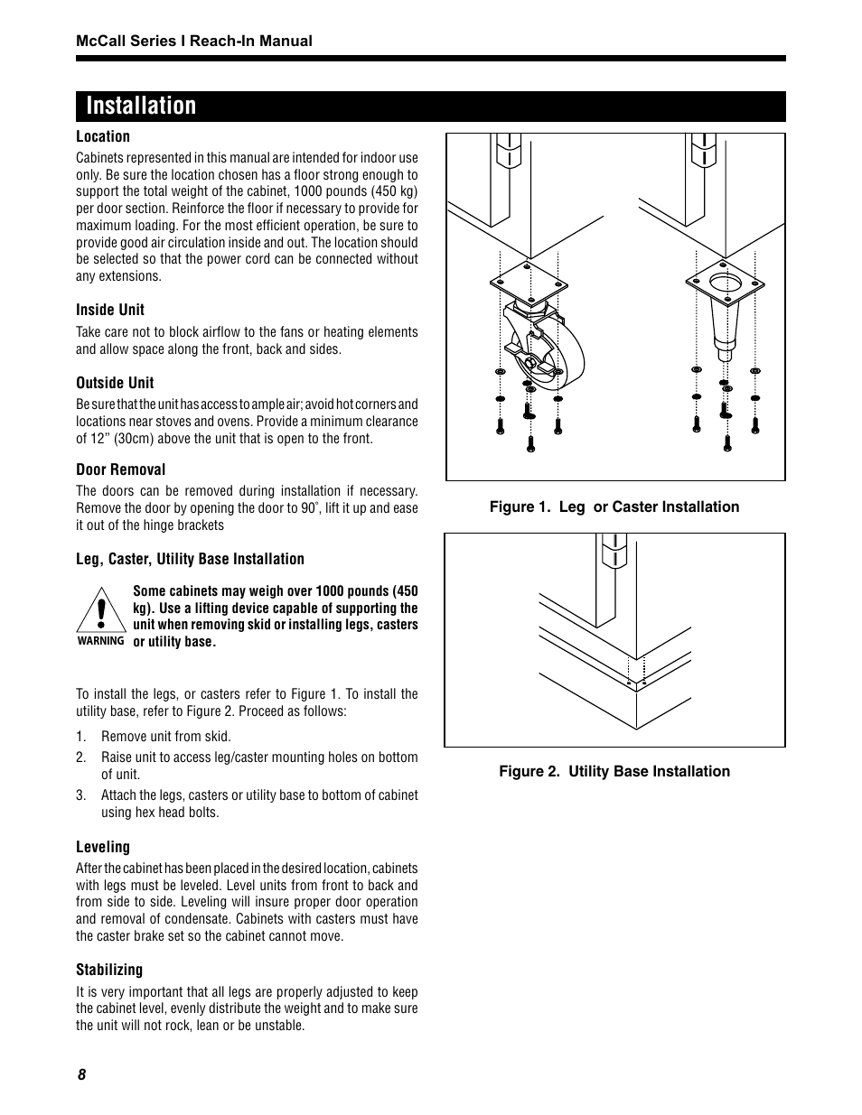 Installation | McCall MCCR1-G User Manual | Page 8 / 28