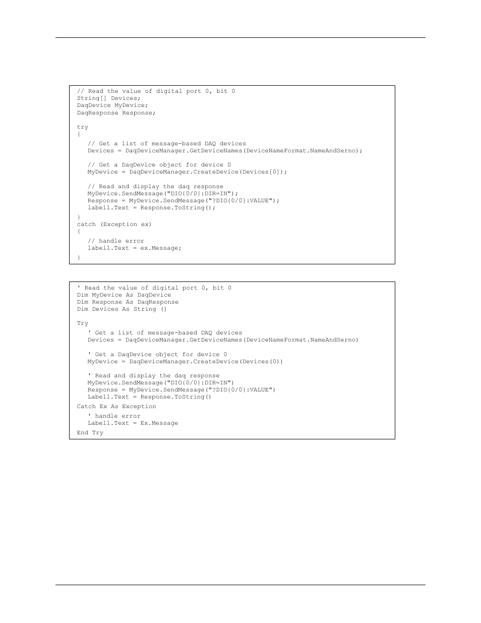 Reading a digital bit | Measurement Computing DAQFlex User Guide User Manual | Page 14 / 125