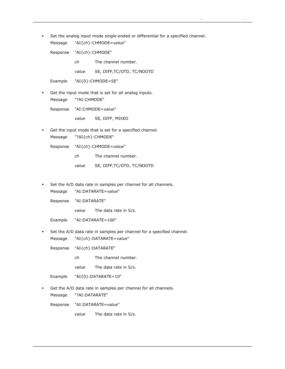 Datarate | Measurement Computing DAQFlex User Guide User Manual | Page 34 / 125