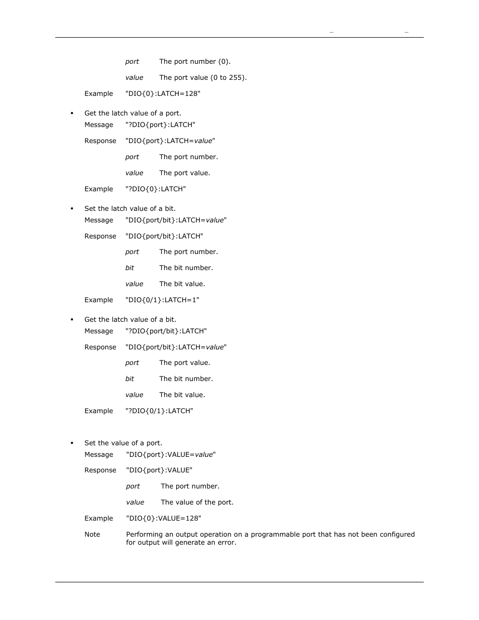 Value | Measurement Computing DAQFlex User Guide User Manual | Page 67 / 125