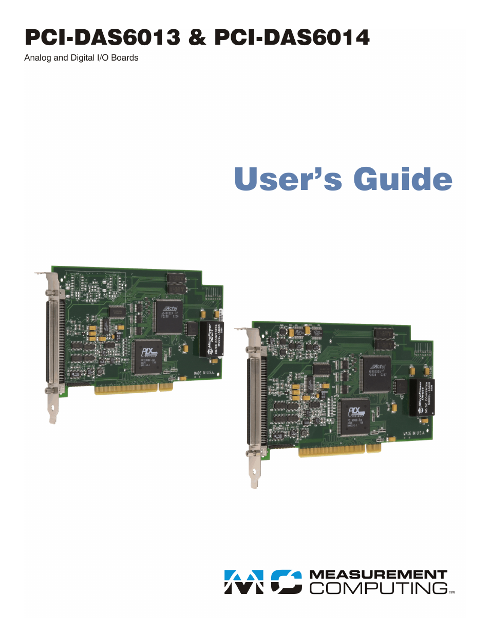 Measurement Computing PCI-DAS6013 User Manual | 42 pages