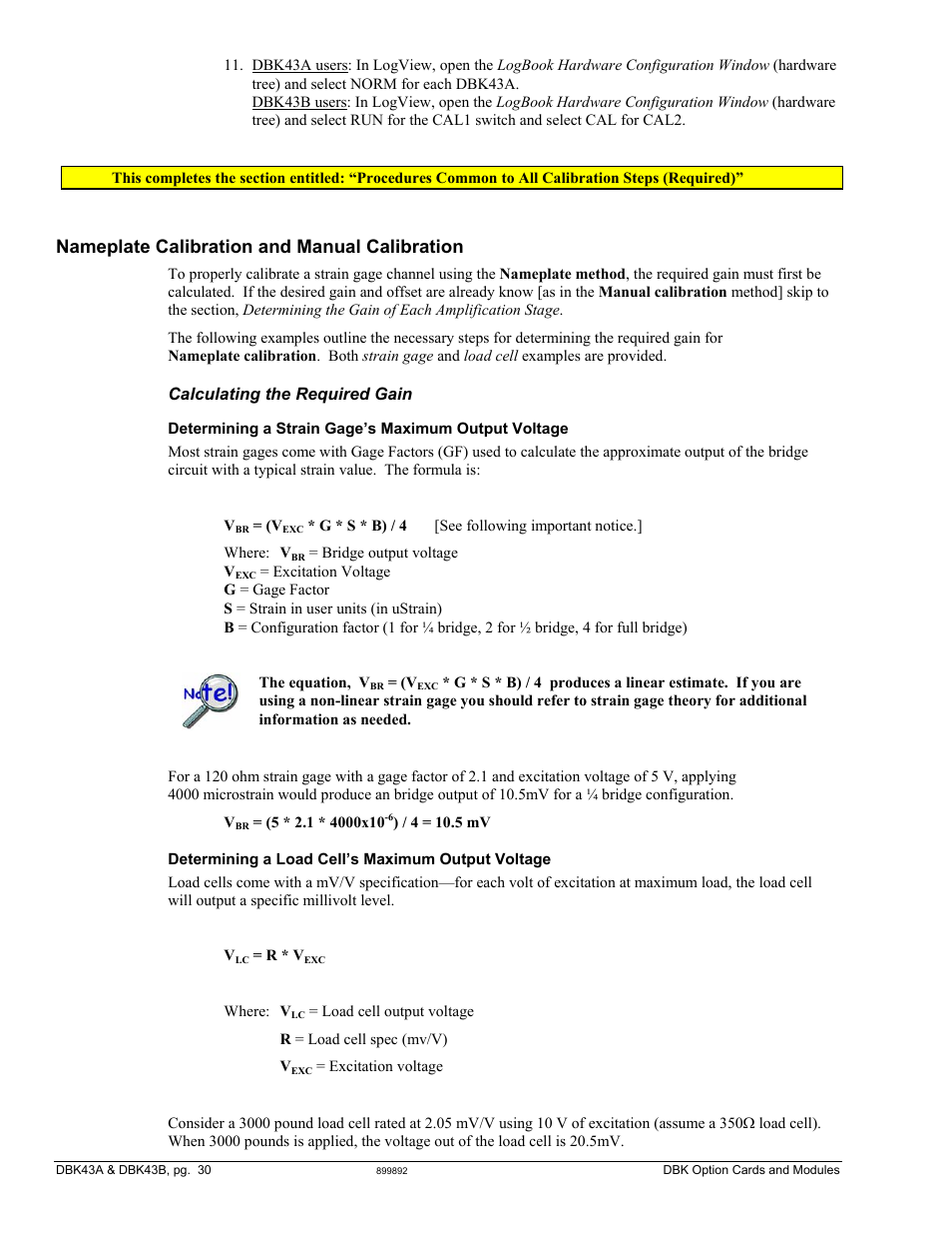 Nameplate calibration and manual calibration | Measurement Computing DBK Part 2 User Manual | Page 50 / 306