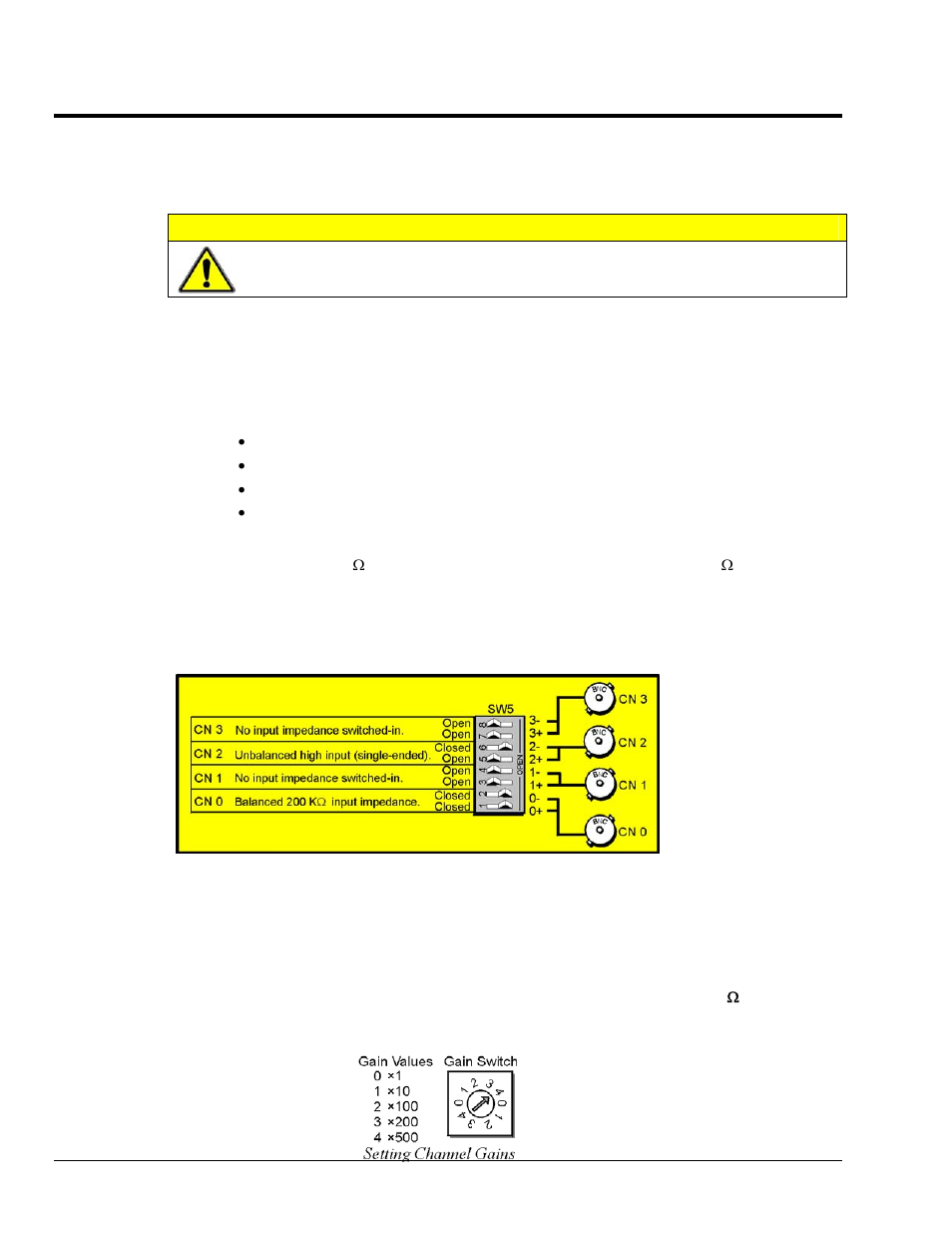 Hardware setup, Card connection caution, Card configuration | Measurement Computing DBK45 User Manual | Page 2 / 6
