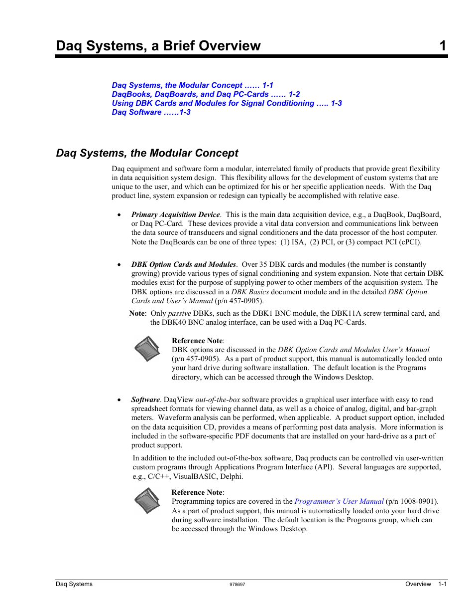 1 - daq systems, a brief overview, Daq systems, the modular concept, Daq systems, a brief overview | Daq systems, a brief overview 1 | Measurement Computing Daq PC-Cards User Manual | Page 7 / 28