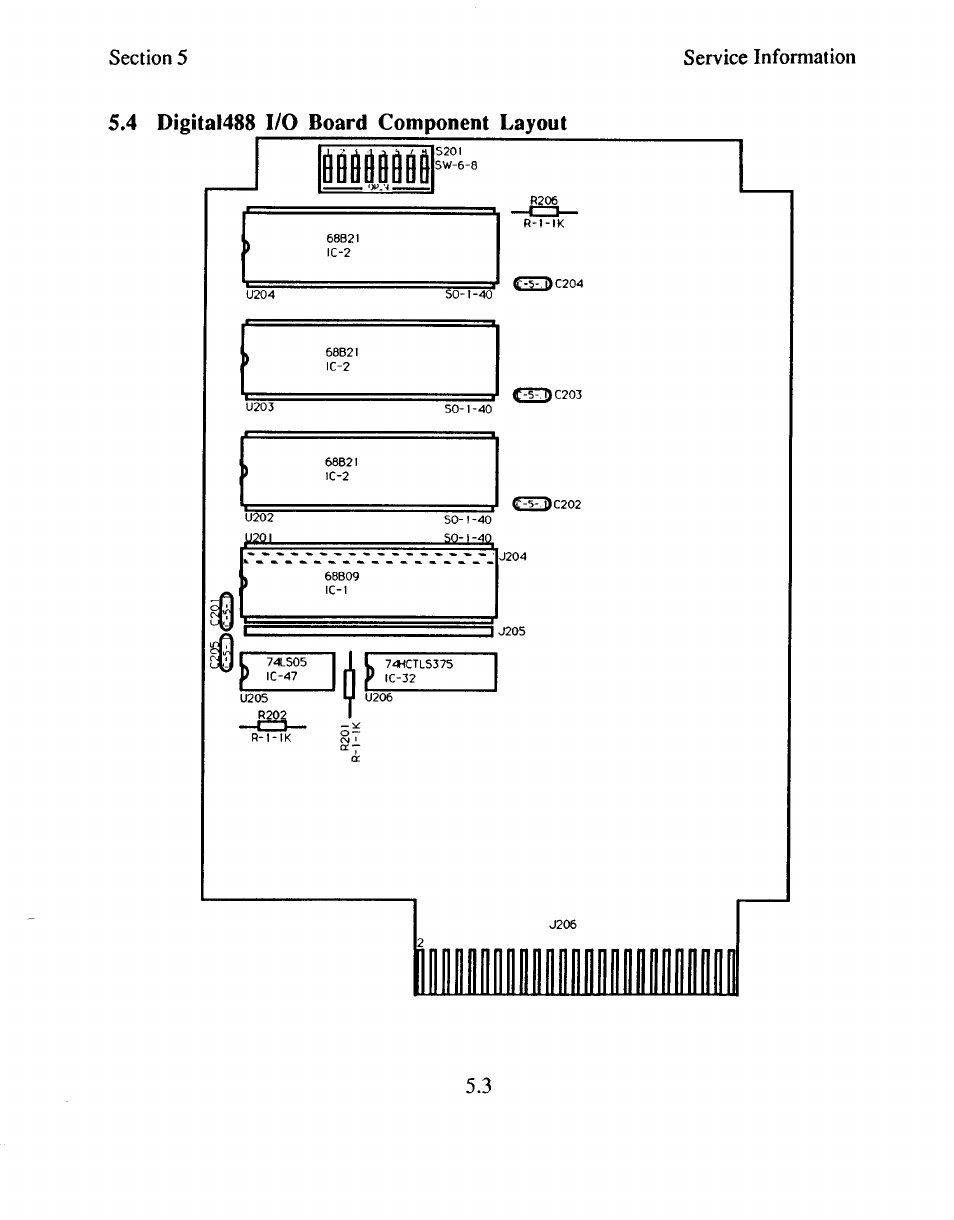4 digital488 i/o board component layout | Measurement Computing Digital488 User Manual | Page 75 / 83