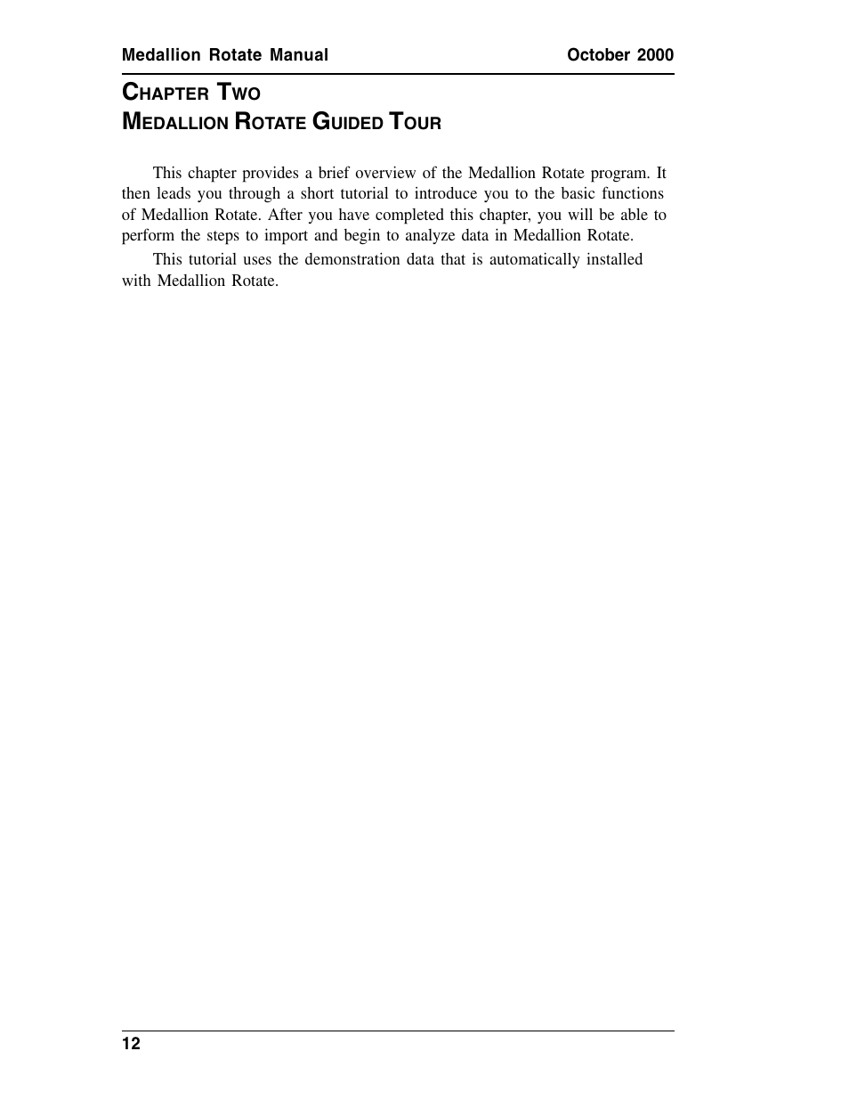 Chapter 2 - medallion rotate guided tour, Hapter, Edallion | Otate, Uided | Measurement Computing Medallion Rotate rev.2.3 User Manual | Page 12 / 52