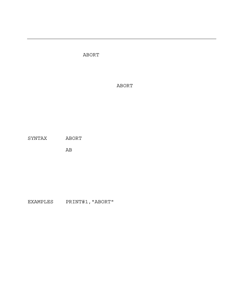 Abort | Measurement Computing Micro 488/EX rev.2.1 User Manual | Page 81 / 218