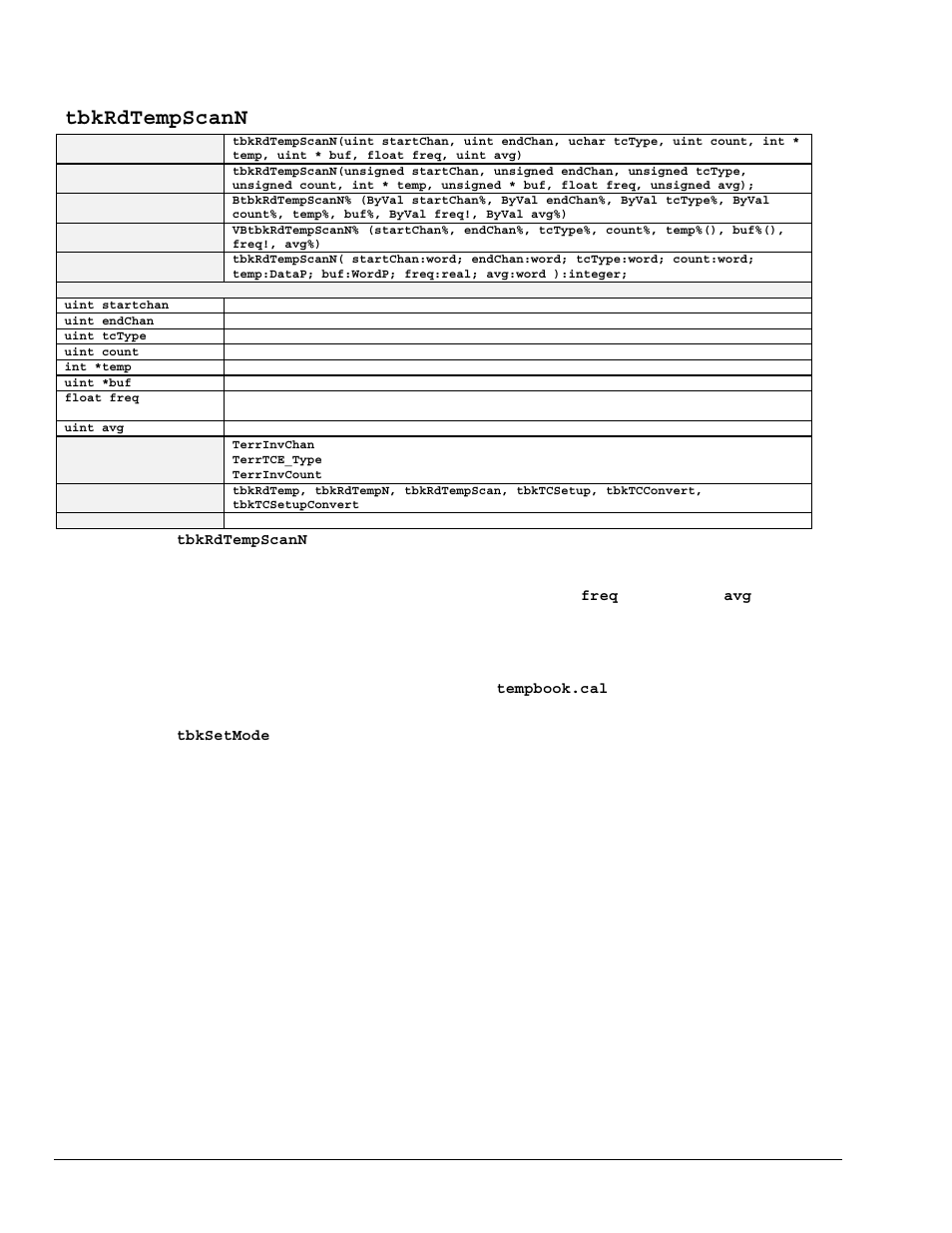 Tbkrdtempscann | Measurement Computing TempBook rev.3.0 User Manual | Page 78 / 166