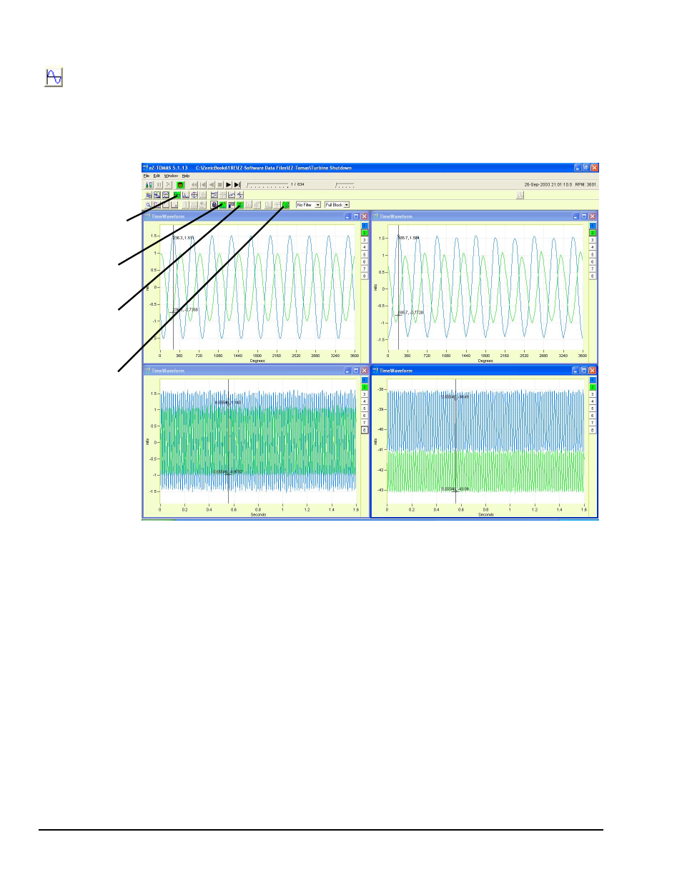 Time waveform displays | Measurement Computing eZ-TOMAS rev.11.0 User Manual | Page 64 / 94