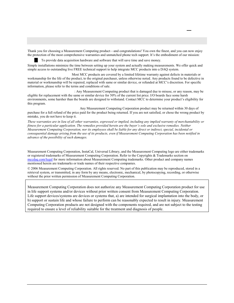 Management committed to your satisfaction | Measurement Computing E-PDISO16 User Manual | Page 3 / 28