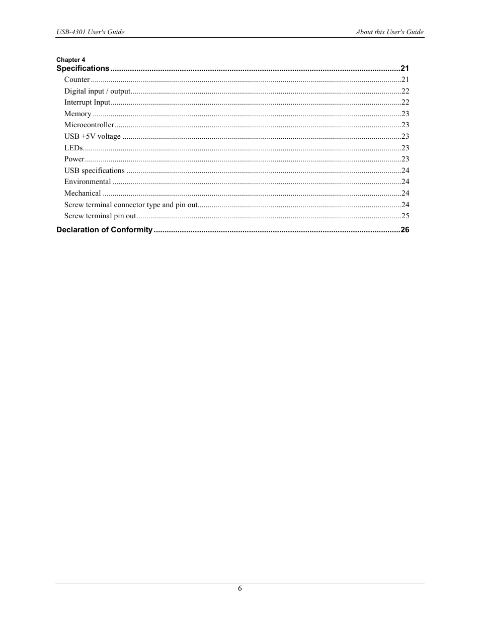 Measurement Computing USB-4301 User Manual | Page 6 / 27
