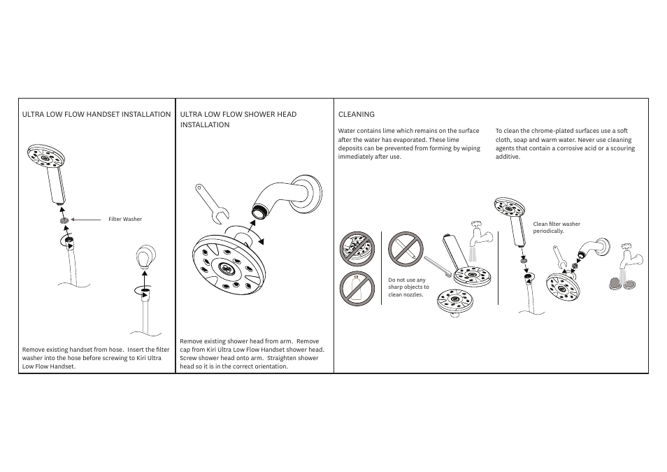 Methven Kiri Satinjet Low Flow Shower Head User Manual | Page 2 / 2