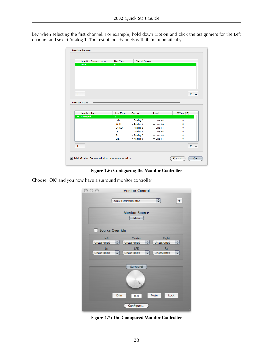 Configuring the monitor controller, 28 1.7. the configured monitor controller | Metric Halo Mobile I/O User Manual | Page 28 / 371