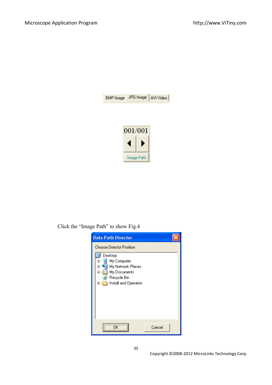 The file list/folders, The file tabulates, Image path | MicroLinks UM05 - user manual User Manual | Page 35 / 72