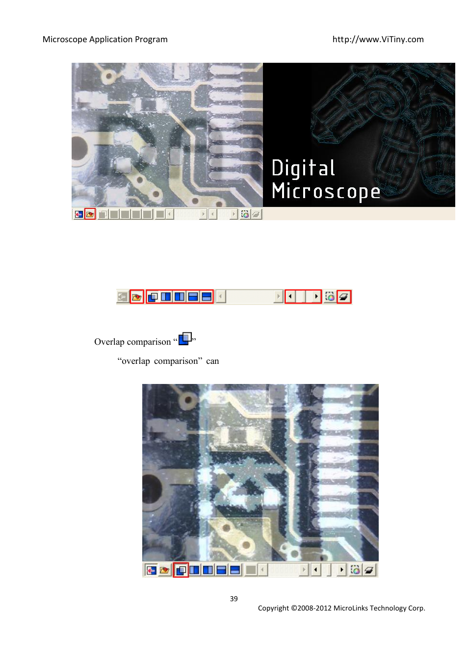 Overlap comparison | MicroLinks UM05 - user manual User Manual | Page 39 / 72