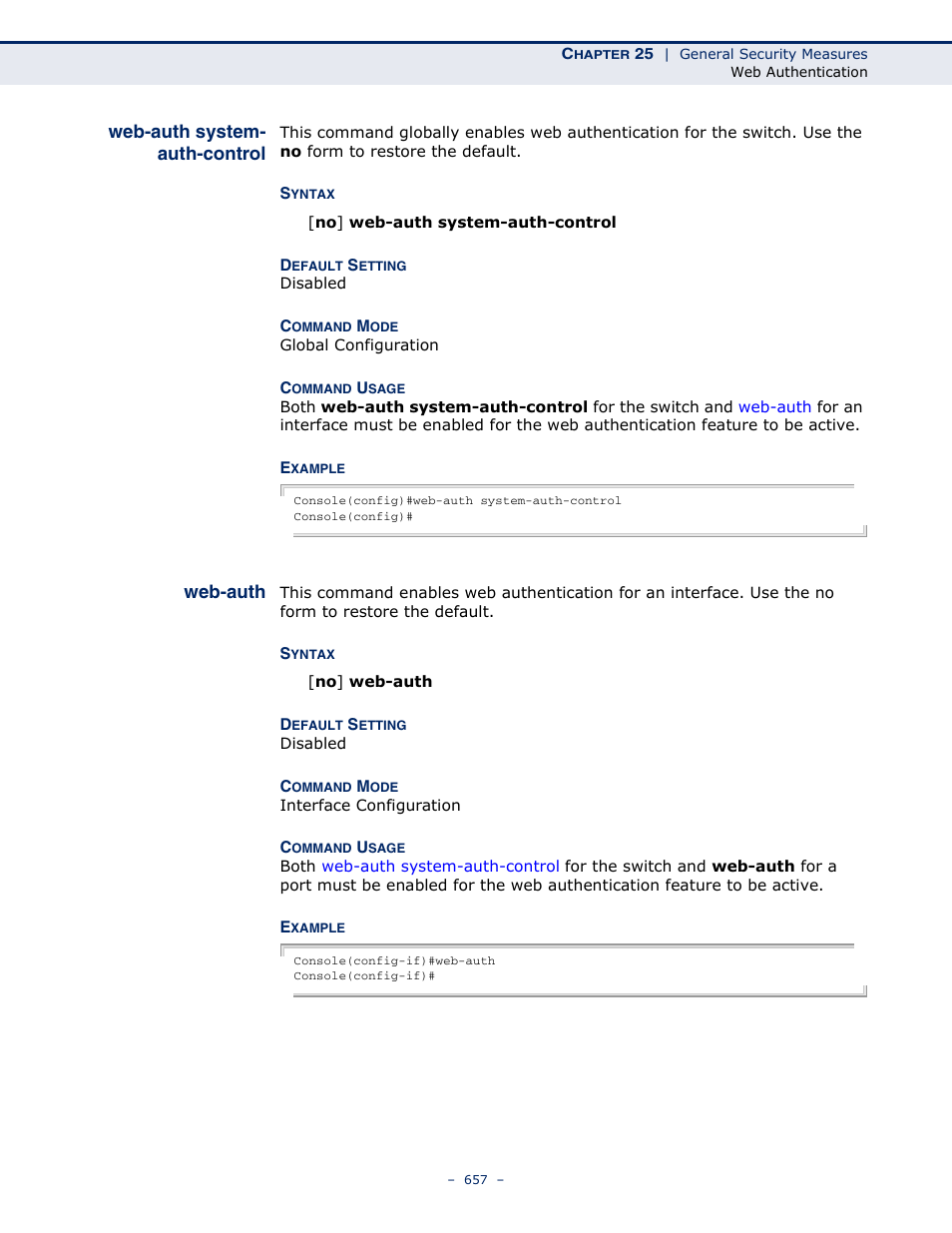 Web-auth system-auth-control, Web-auth 657, Web-auth system-auth | Control, Web-auth | Microsens MS453490M Management Guide User Manual | Page 657 / 984