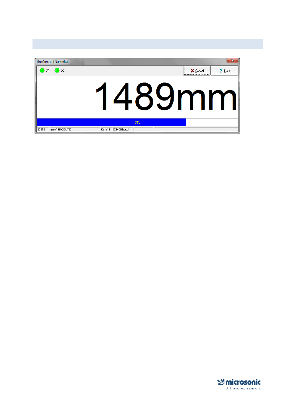 Numeric presentation | Microsonic LCA-2 User Manual | Page 44 / 51