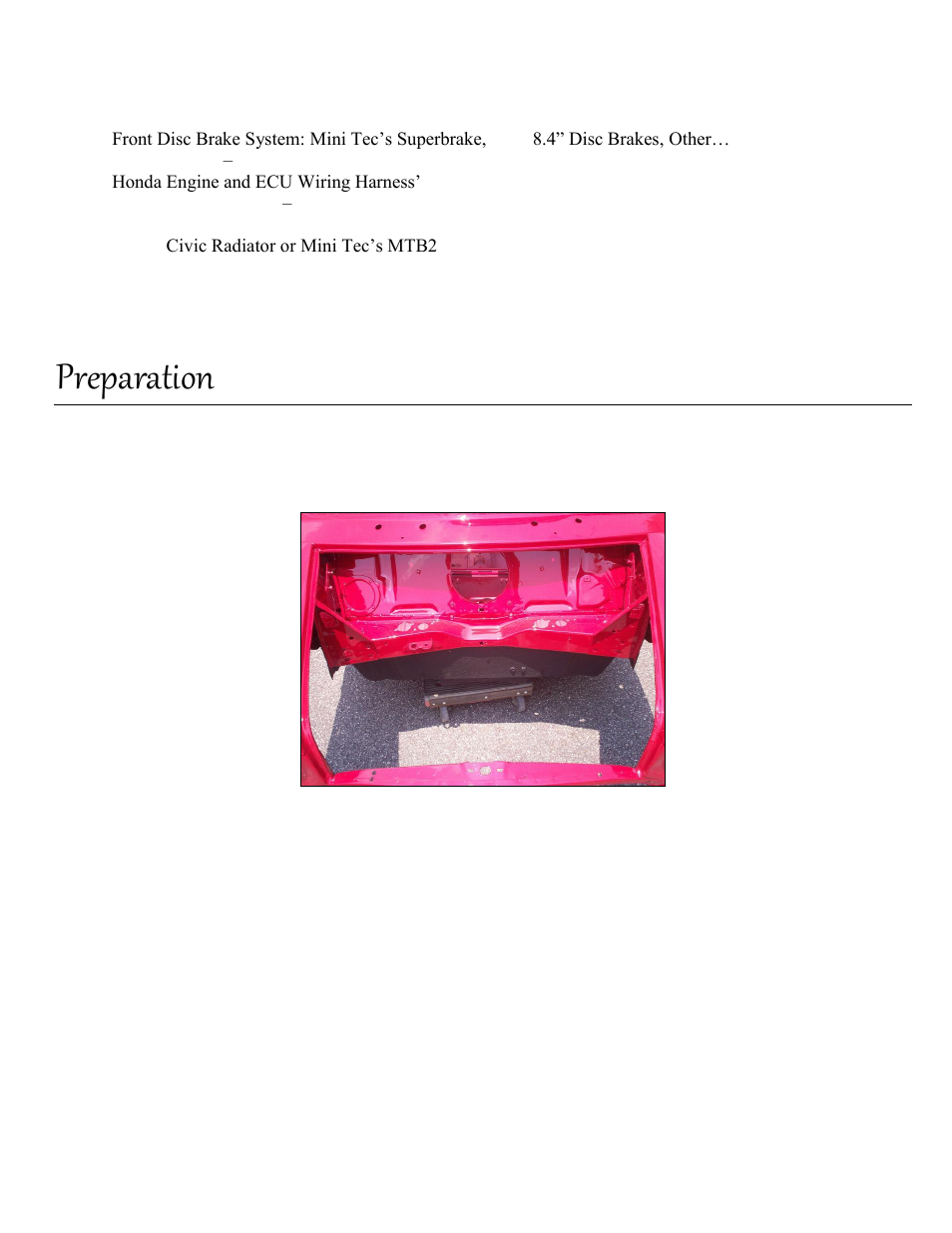 Preparation | Mini Tec MTB2 Kit User Manual | Page 4 / 22