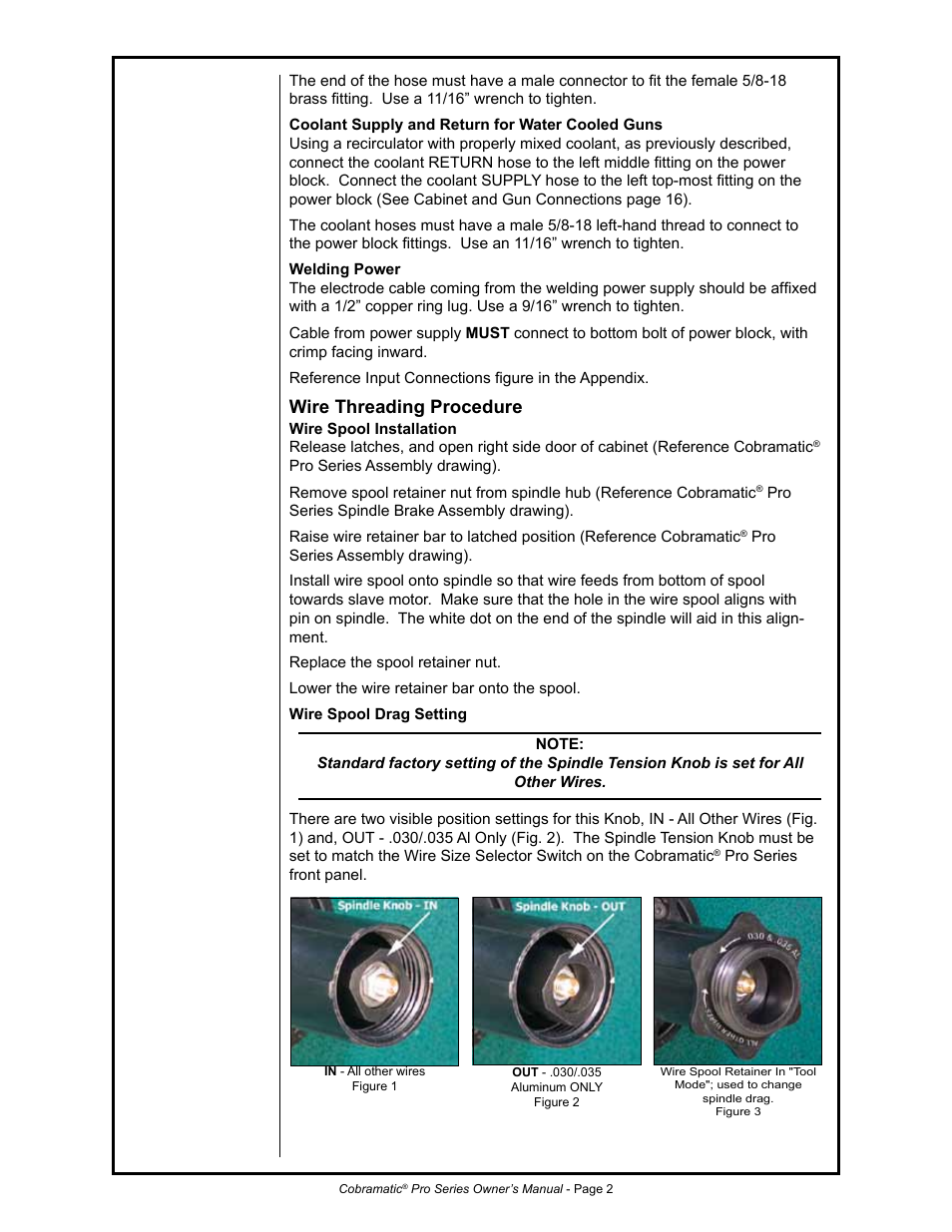 Wire threading procedure | MK Products MK Cobramatic Pro Series User Manual | Page 9 / 43
