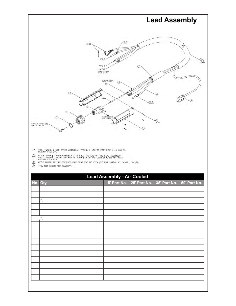 Cobra, Sx fronius compatible, Lead assembly | MK Products Cobra SX Fronius Com AC User Manual | Page 23 / 30