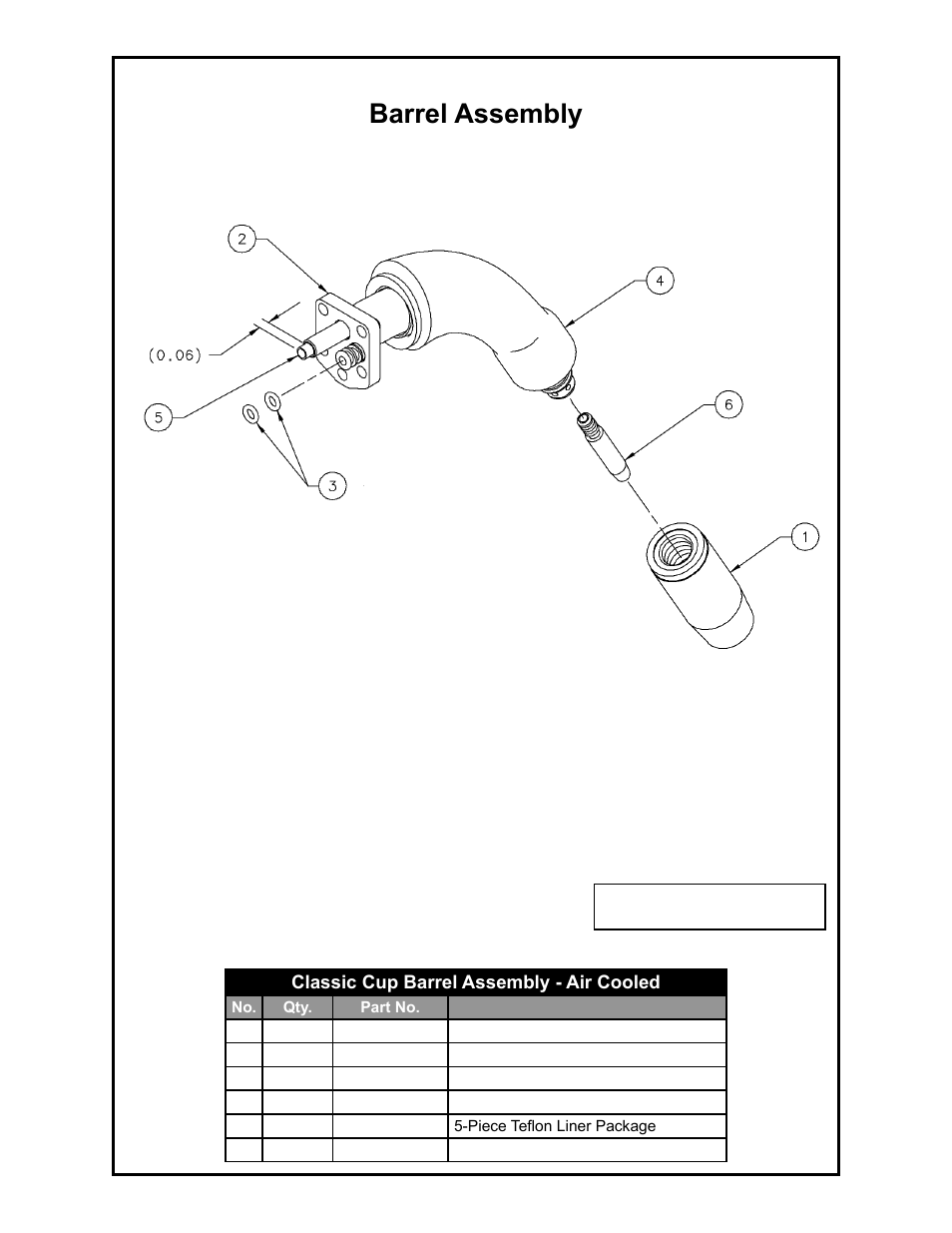 Classic cup, Barrel assembly, Cobra | Lincoln compatible | MK Products Cobra MX LE Com ACWC User Manual | Page 24 / 41
