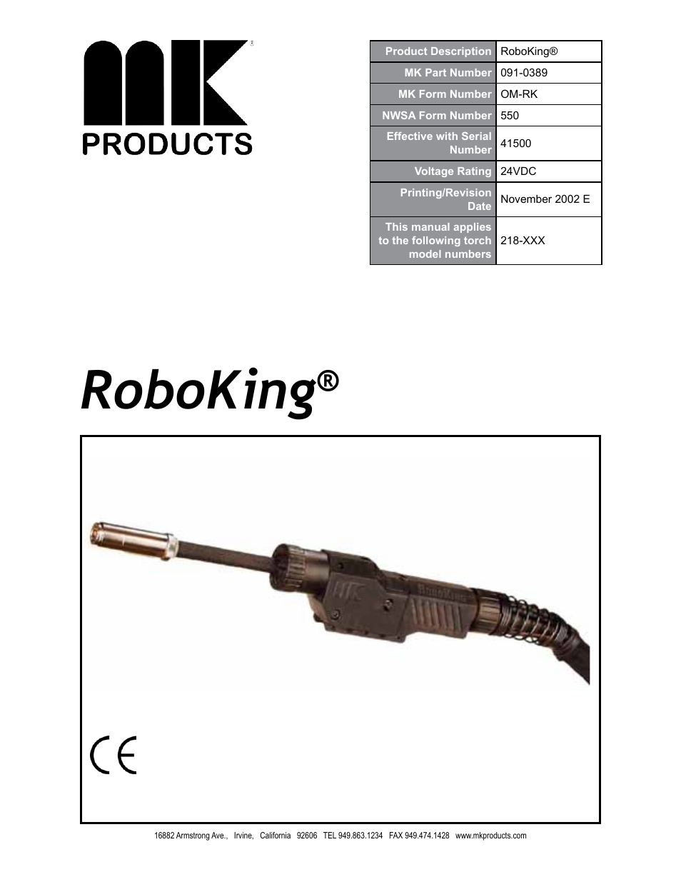 MK Products RoboKing User Manual | 33 pages