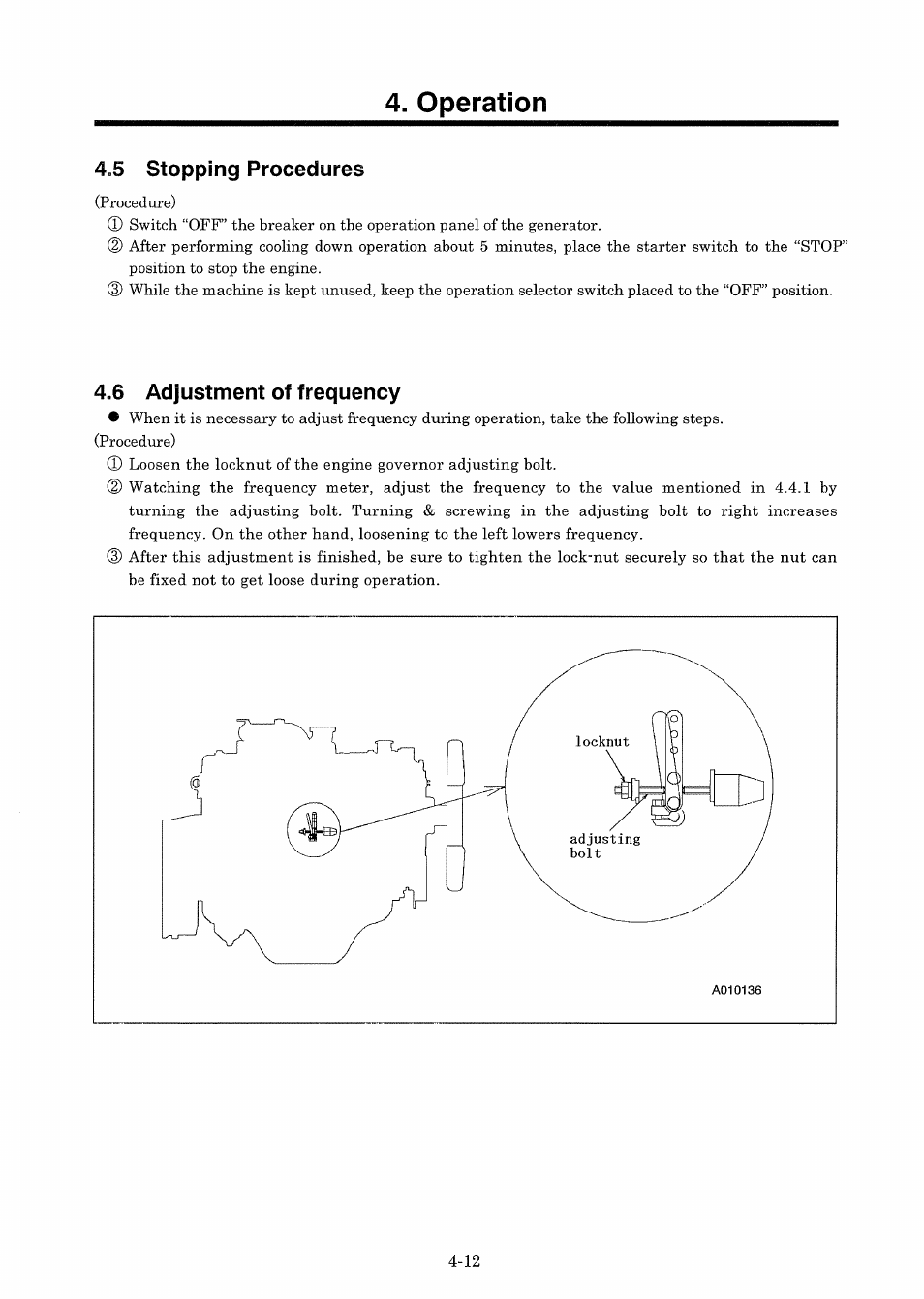 5 stopping procedures, 6 adjustment of frequency | MMD Equipment 45S-6A6 User Manual | Page 40 / 75