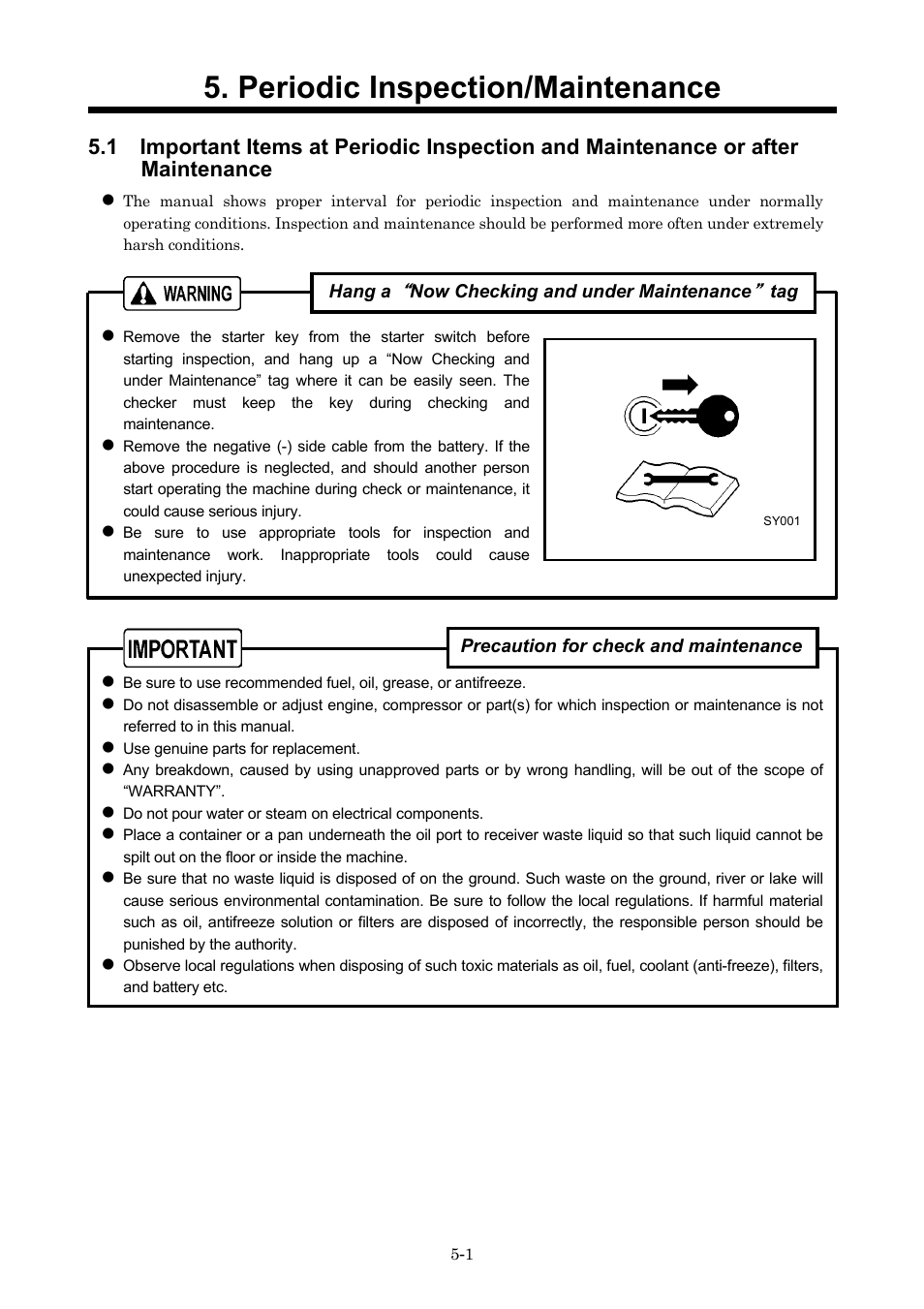 Sdg400s_6b1_e1_(2)(39600_91120), Periodic inspection/maintenance | MMD Equipment 400S-6B1 User Manual | Page 40 / 68