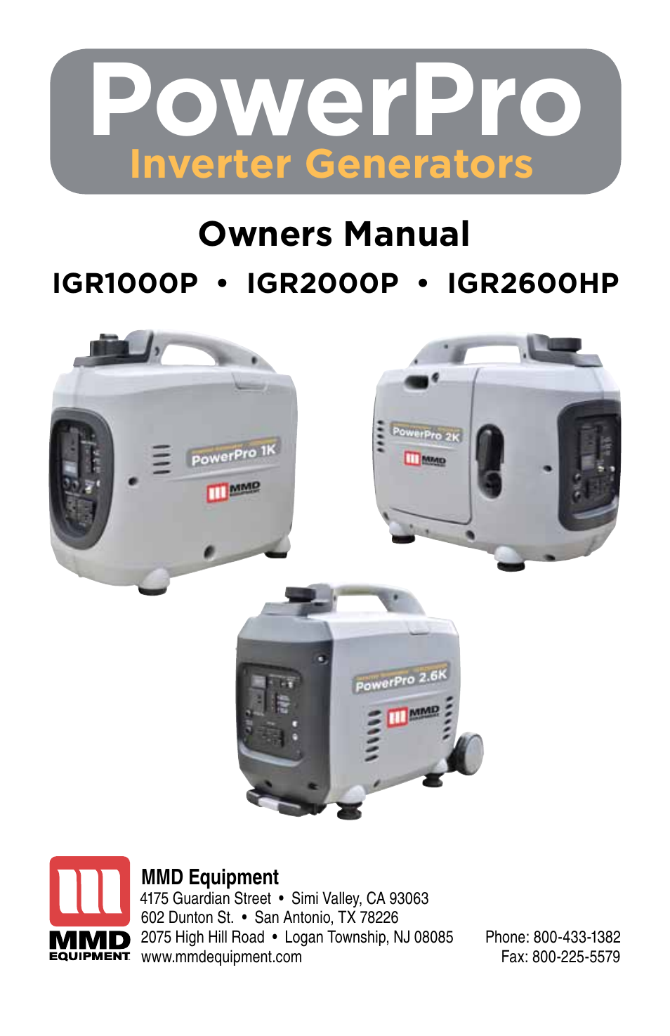 MMD Equipment IGR1000 User Manual | 27 pages