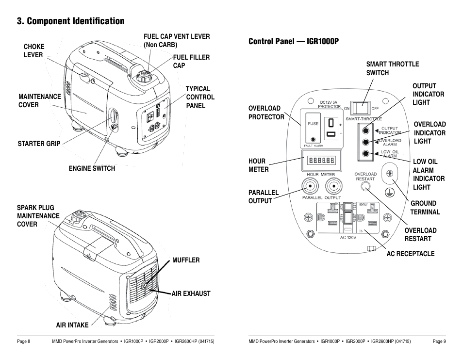 Component identification | MMD Equipment IGR1000 User Manual | Page 5 / 27
