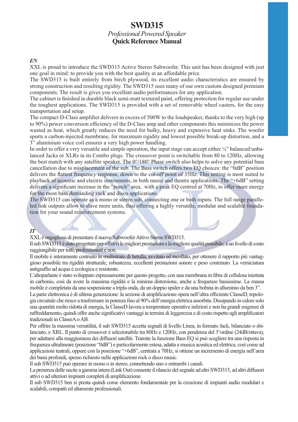 4swd315, Swd315 | Mogar Music SWD315 User Manual | Page 4 / 16