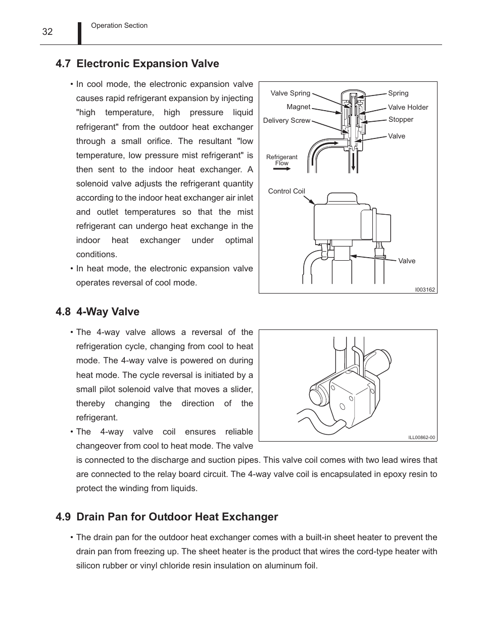 7 electronic expansion valve, 8 4-way valve, 9 drain pan for outdoor heat exchanger | Electronic expansion valve, Way valve, Drain pan for outdoor heat exchanger | MovinCool Climate Pro 18 Service Manual User Manual | Page 32 / 99