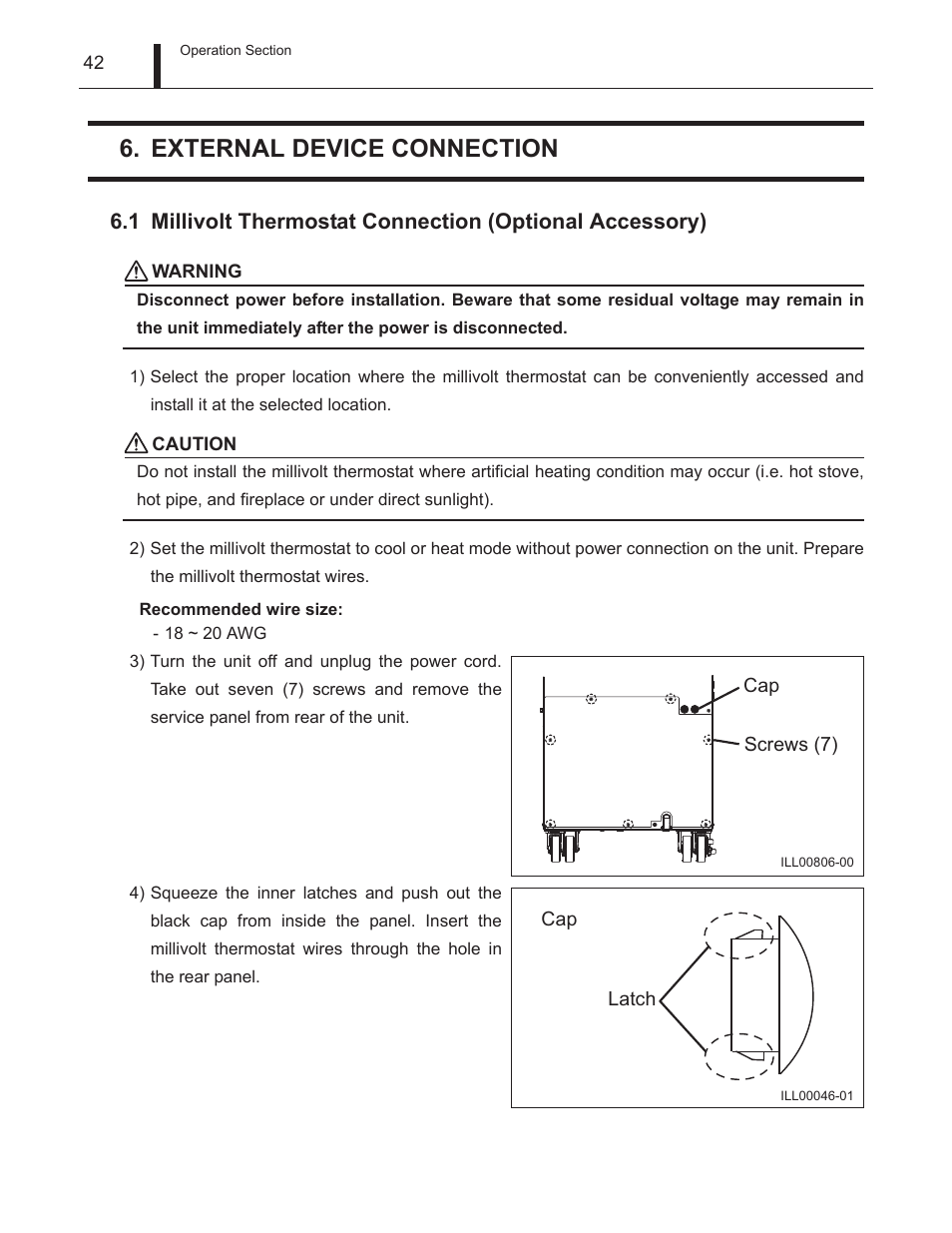 External device connection | MovinCool Climate Pro 18 Service Manual User Manual | Page 42 / 99