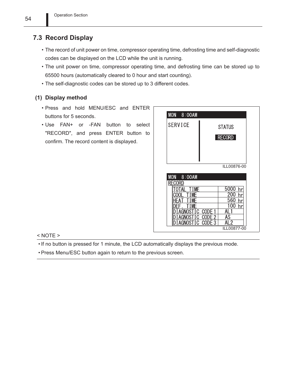 3 record display, Record display | MovinCool Climate Pro 18 Service Manual User Manual | Page 54 / 99