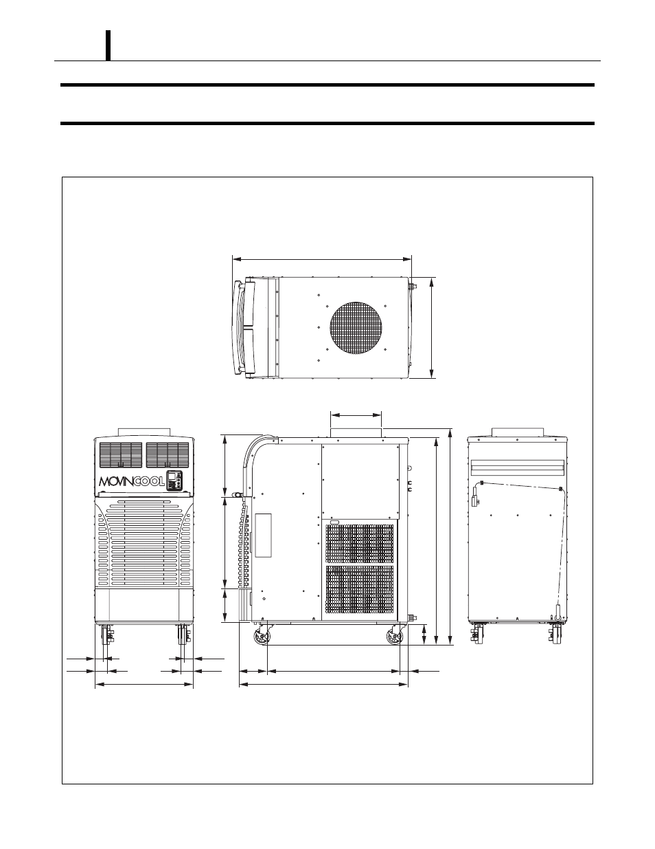 Construction, 1 exterior dimensions, Exterior dimensions | MovinCool Office Pro 63 Service Manual User Manual | Page 8 / 77
