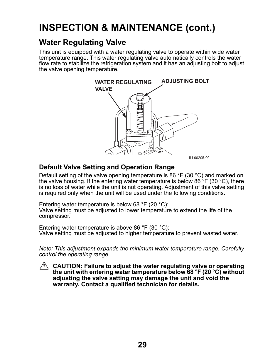 Water regulating valve, Inspection & maintenance (cont.) | MovinCool Office Pro W20 User Manual | Page 29 / 38