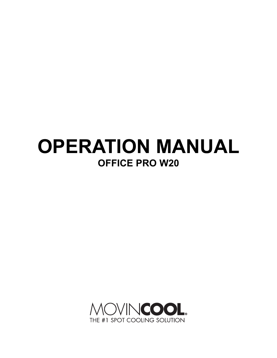 Operation manual | MovinCool Office Pro W20 User Manual | Page 3 / 38