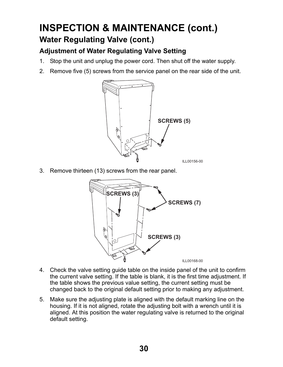 Inspection & maintenance (cont.), Water regulating valve (cont.) | MovinCool Office Pro W20 User Manual | Page 30 / 38