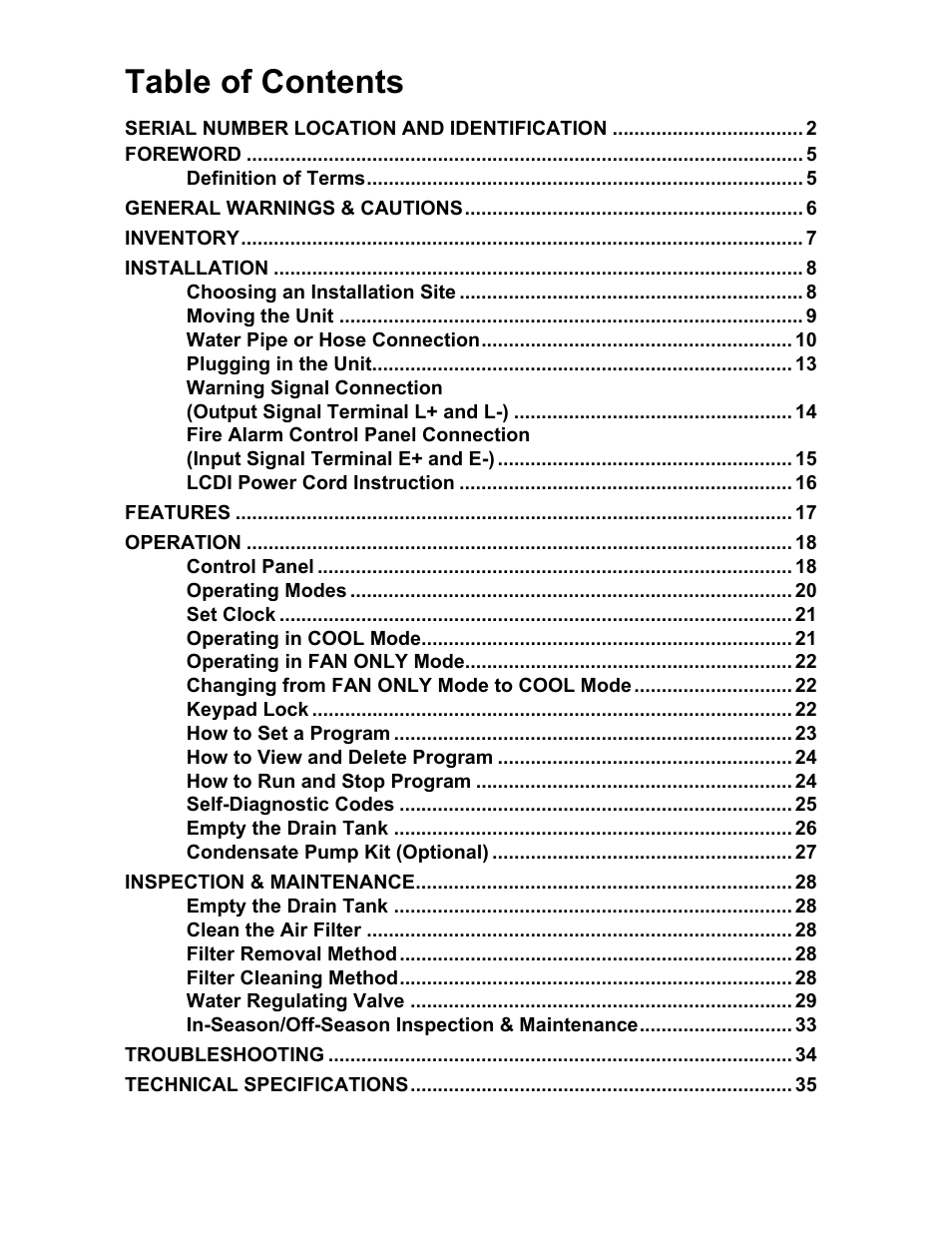 MovinCool Office Pro W20 User Manual | Page 4 / 38