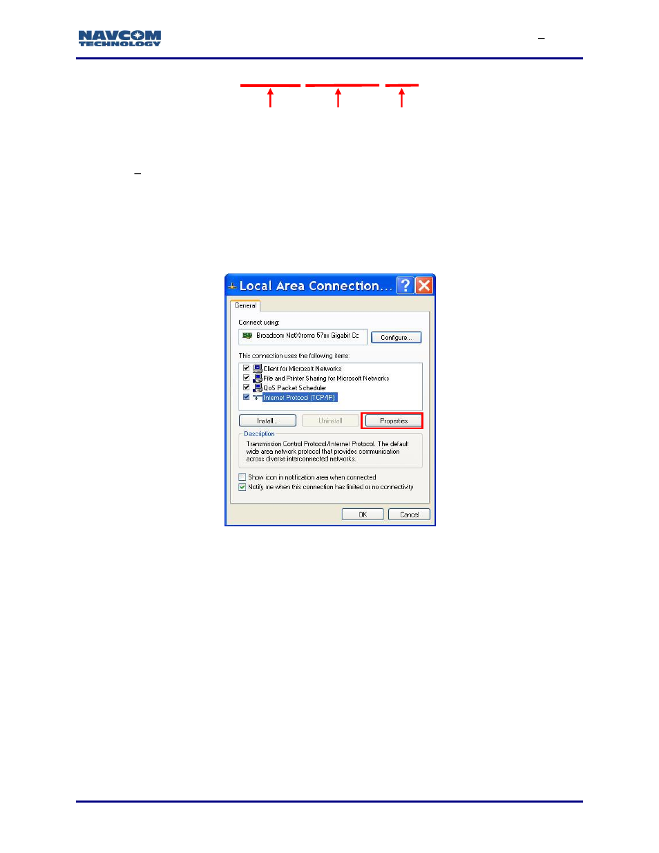 Figure 49: local area connection | NavCom StarUtil-3000 Rev.G User Manual | Page 57 / 177