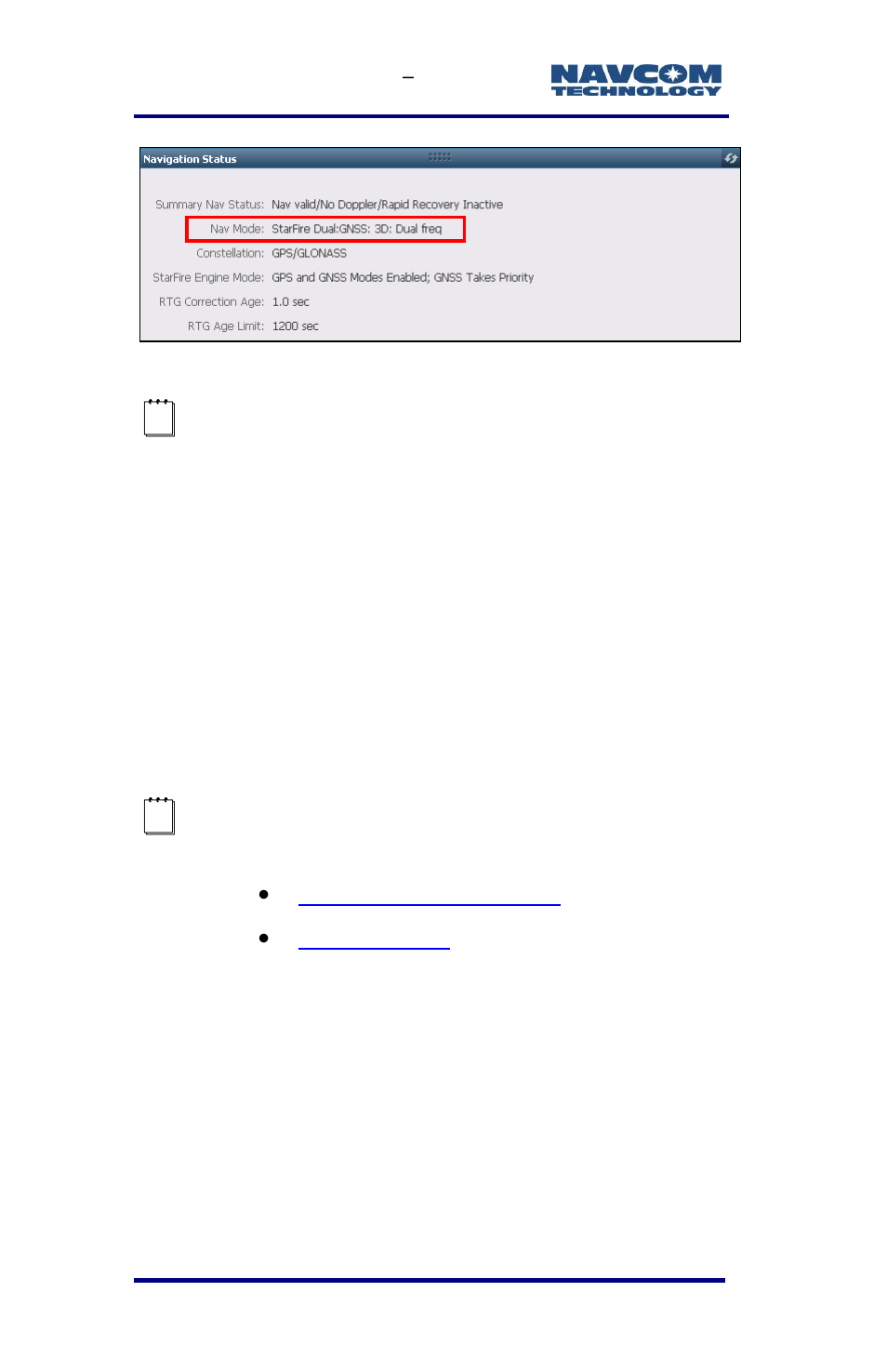 Factory default user profile, Upload a user profile (optional), Figure 31: nav mode: starfire | NavCom SF-3040 Rev.F User Manual | Page 50 / 217